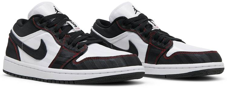 Wmns Air Jordan 1 Low SE Utility 'White Black Red' DD9337-106