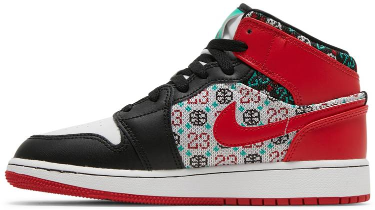 Air Jordan 1 Mid SE GS 'Ugly Christmas Sweater' DM1208-150