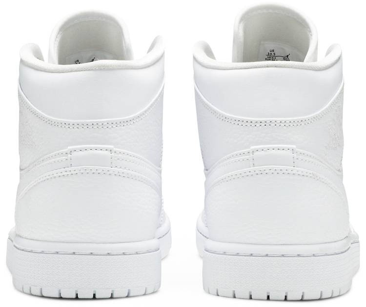 Air Jordan 1 Mid 'Triple White' 554724-130