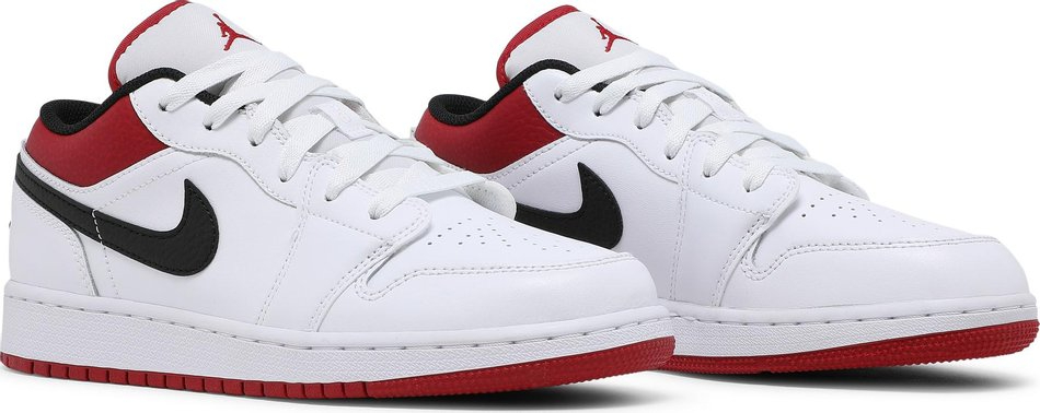 Air Jordan 1 Low GS 'White Gym Red' 553560-118